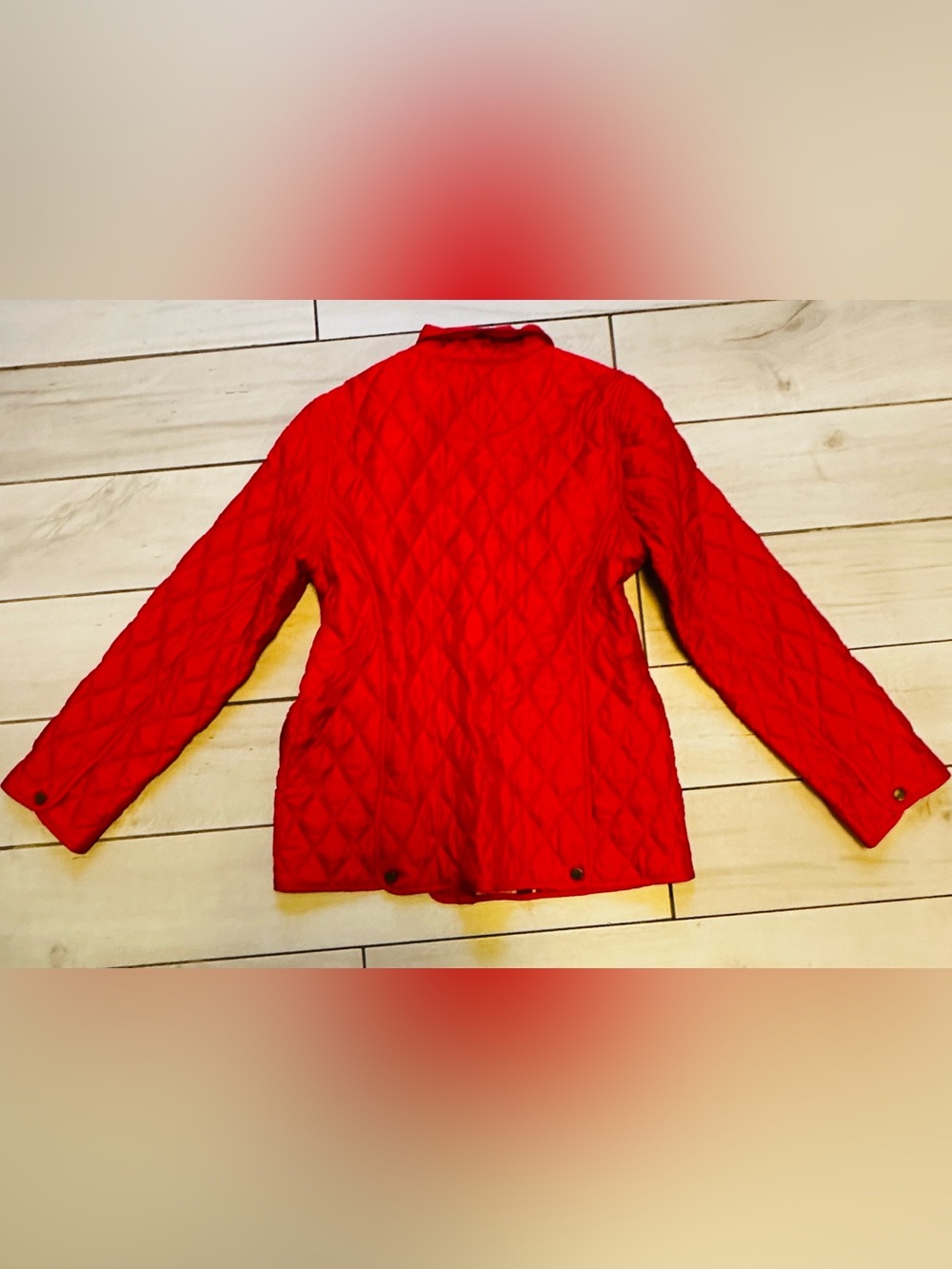 London Fog Heritage Red Quilted Jacket Women’s Large Plaid Lined - Picture 3 of 6